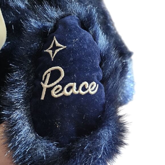 Russ Berrie Alleluia Dark Blue Plush Stuffed Animal Bear Peace - Picture 3 of 7